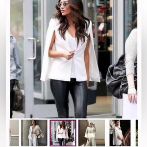 Zara white cape blazer - sold out retail $150 size S